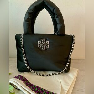 NWT TORY BURCH BRITTEN PUFFY NYLON TOTE BAG